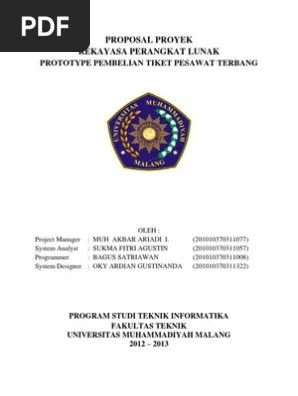 Proposal manajemen proyek prangkat lunak. Proposal Proyek Rpl Pdf Pdf