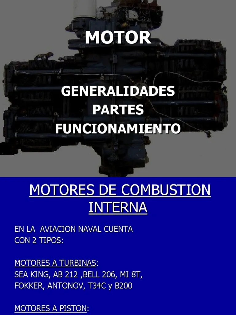 Motor Avion Diapositiva | PDF | Motor De Combustión Interna | Pistón