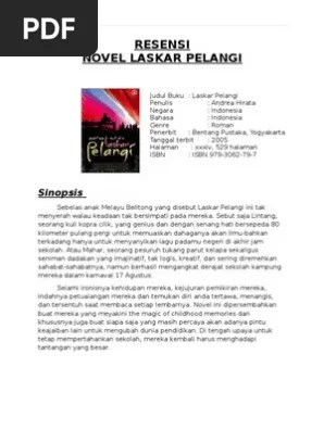 Contoh resensi novel laskar pelangi singkat · 1) ikal · 2) lintang; Resensi Novel Laskar Pelangi Pdf