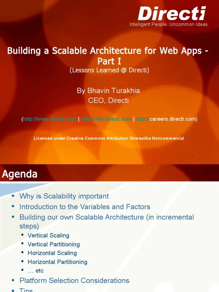 Building A Scalable Architecture For Web Apps - : By Bhavin Turakhia ...