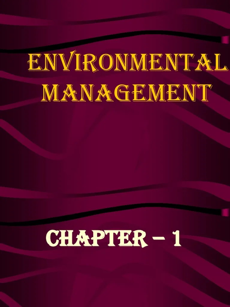 On Environmental Management | PDF | Environmental Resource Management | Pollution