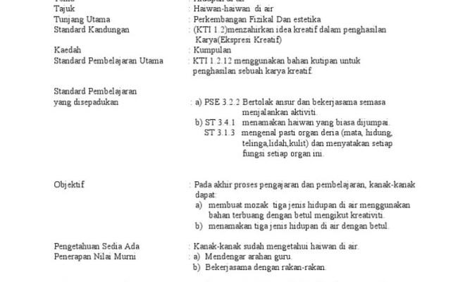 Aktiviti Rpa Perkembangan Fizikal / Rpa Fizikal Taska Pdf