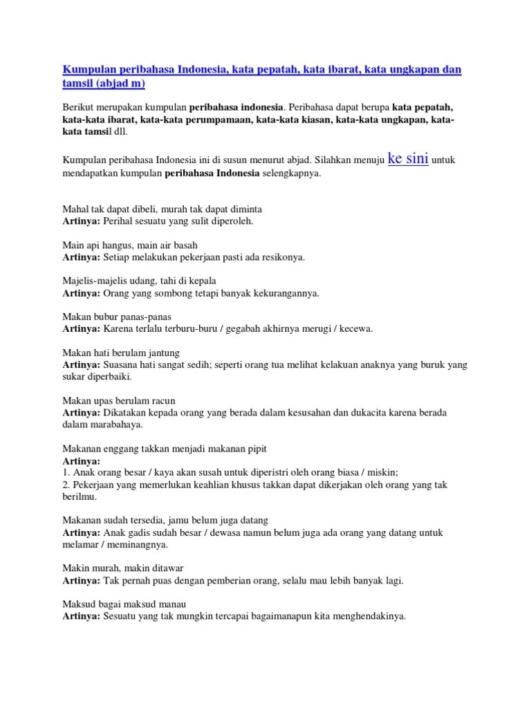 Kumpulan Peribahasa Indonesia | PDF