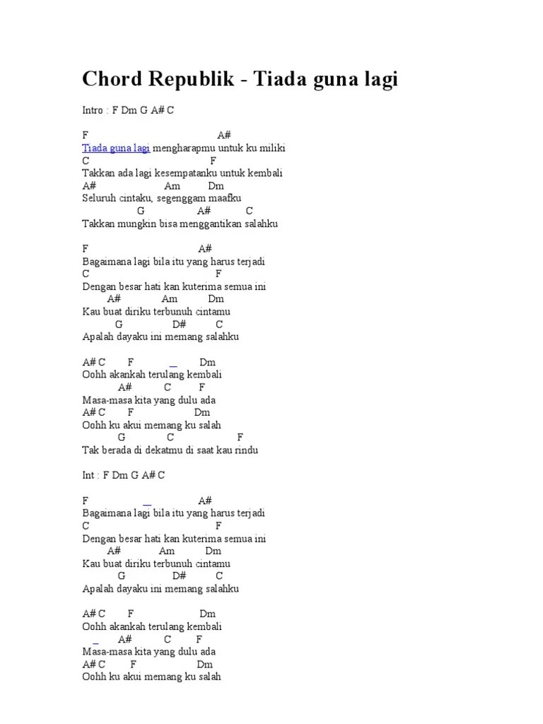 Capo fret 5 intro : Chord Republik Pdf