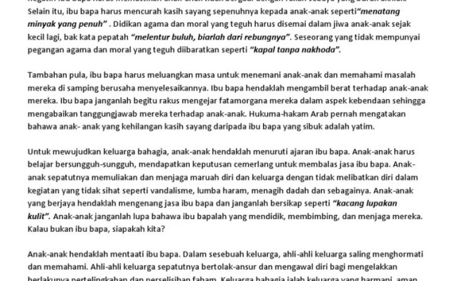 Karangan Keluarga Saya Tahun 5 / Contoh Karangan Keluarga Saya Docx Nama Saya Nur Aqilah Binti Zulkefli Saya Mempunyai Sebuah Keluarga Yang Bahagia Keluarga Saya Terdiri Daripada Course Hero