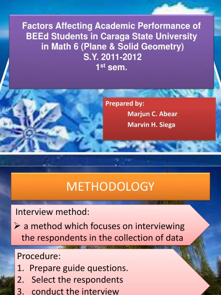 Factors Affecting Academic Performance Of BEEd Students In Caraga State ...