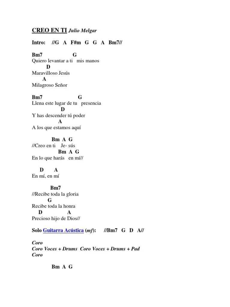 Creo En Ti Julio Melgar | PDF