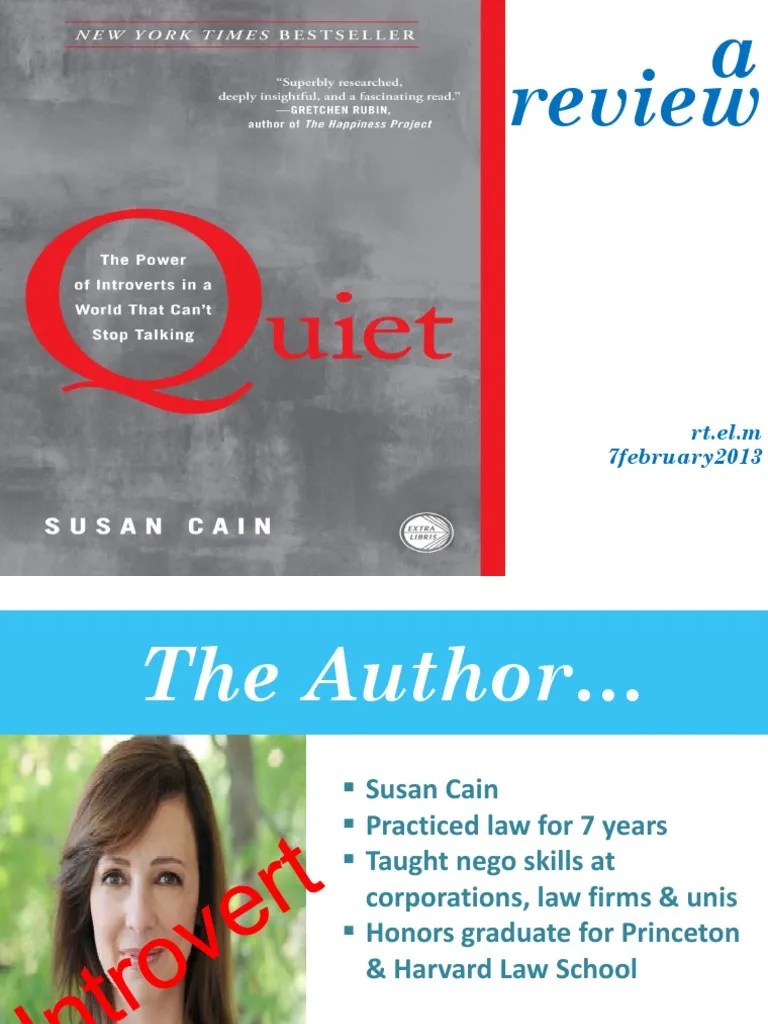 Book Review-Susan Cain_Quiet: The Power Of Introverts In The World That Can't Stop Talking ...
