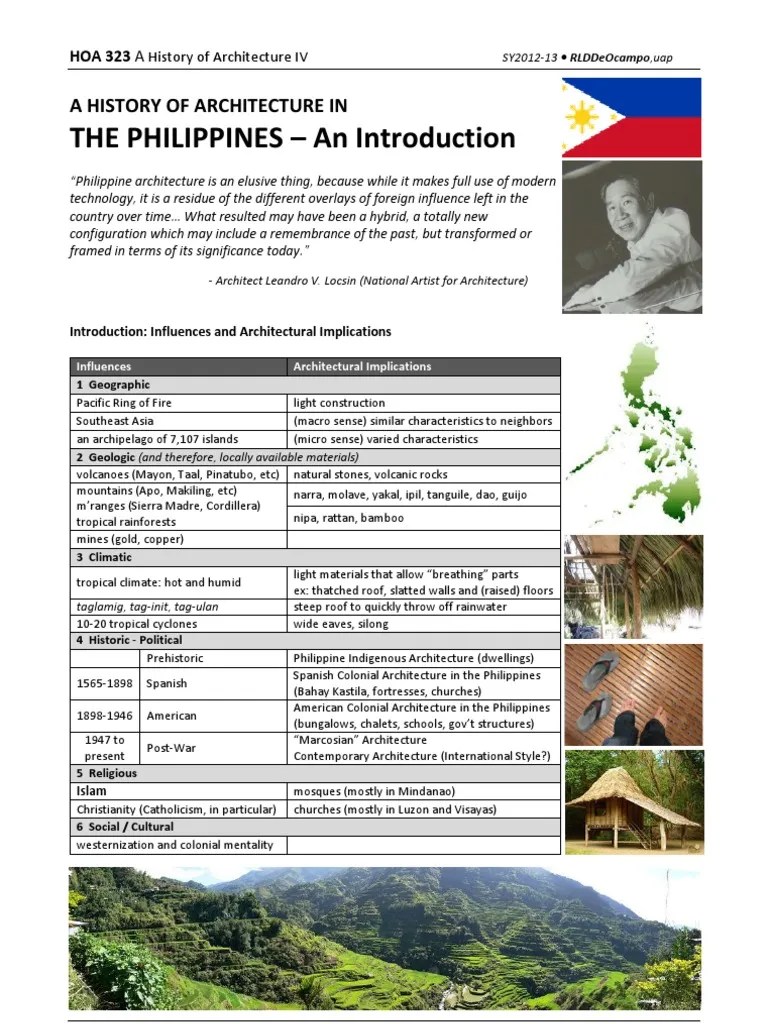 Filipino Architecture (Influences) | PDF