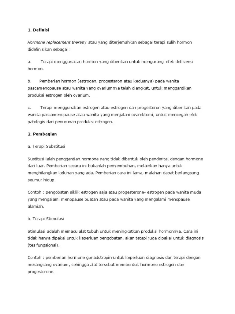 Terapi Sulih Hormon | PDF