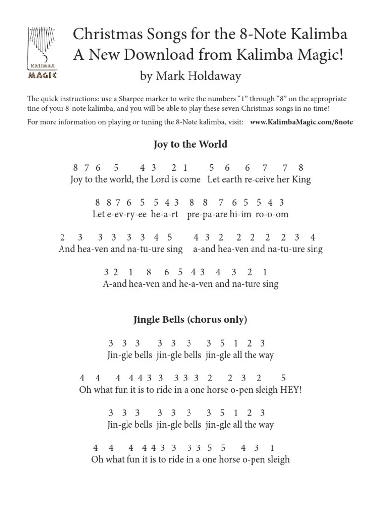 Terlaris kalimba 17 key merry christmas kalimba finger piano edisi natal keren. Christmas 8note Pdf Joy To The World American Music Articles Needing Attention