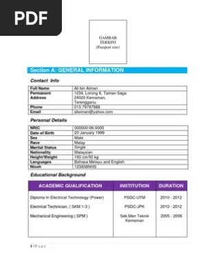 Latihan industri contoh resume untuk praktikal. Resume Latihan Industri Pdf
