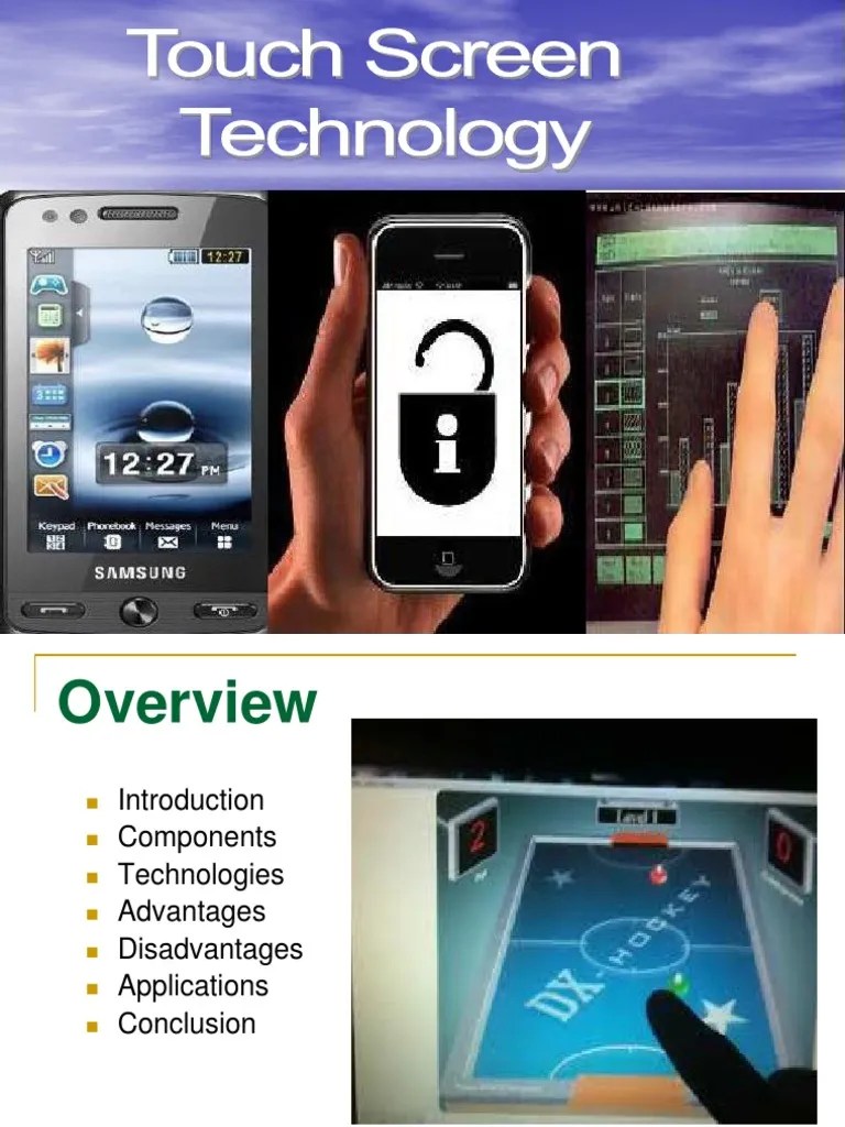 Final Ppt Touchscreen Human Computer Interaction