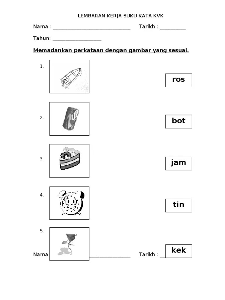 16.03.2016 · rancangan pelajaran tahunan prasekolah 57 minggu : Latihan Suku Kata Kvk Urijahct