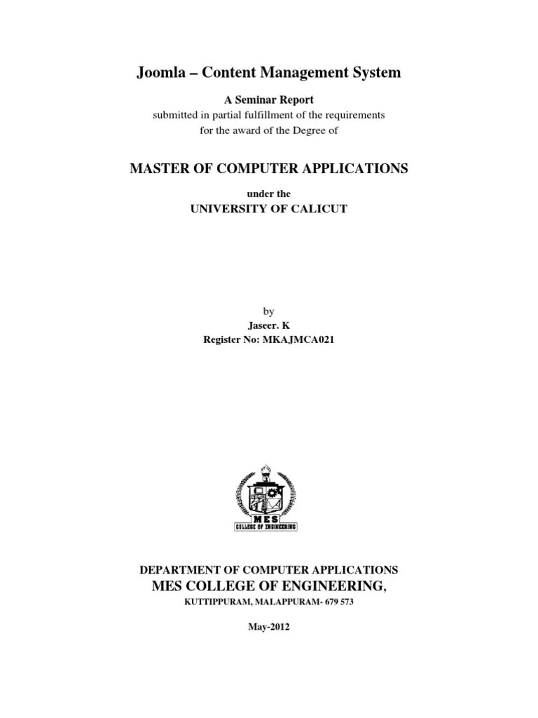 Joomla - Content Management System | PDF | Joomla | Software Framework