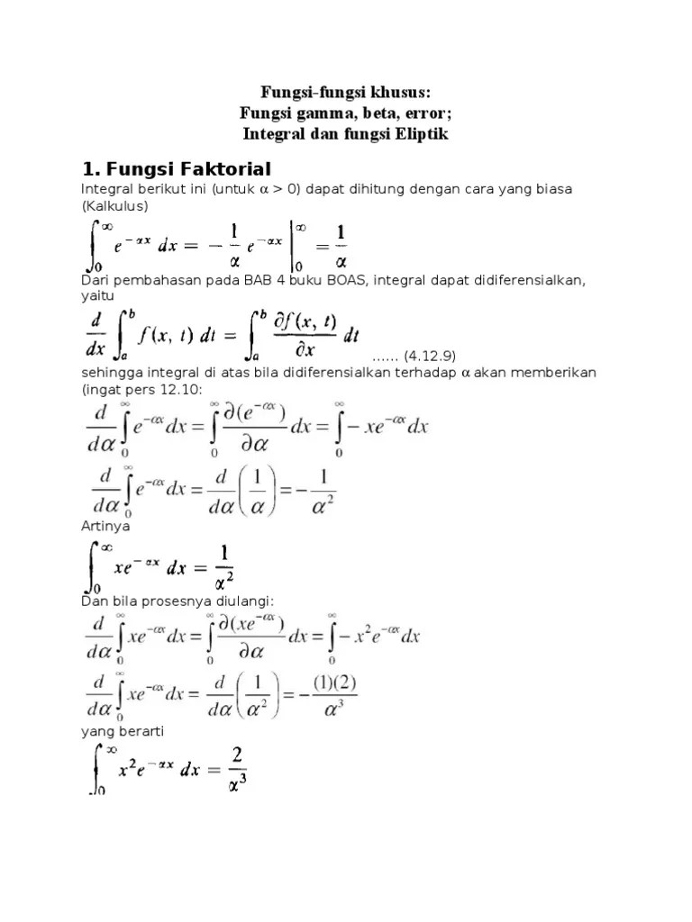 Contoh Soal Fungsi Gamma Contoh Soal Dan Materi Pelajaran 7 
