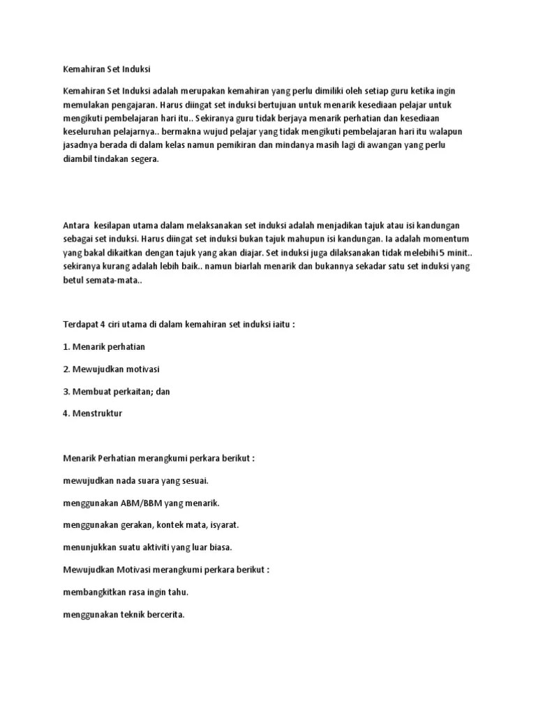 0:00 / 0:53•watch full video. Kemahiran Set Induksi Pdf