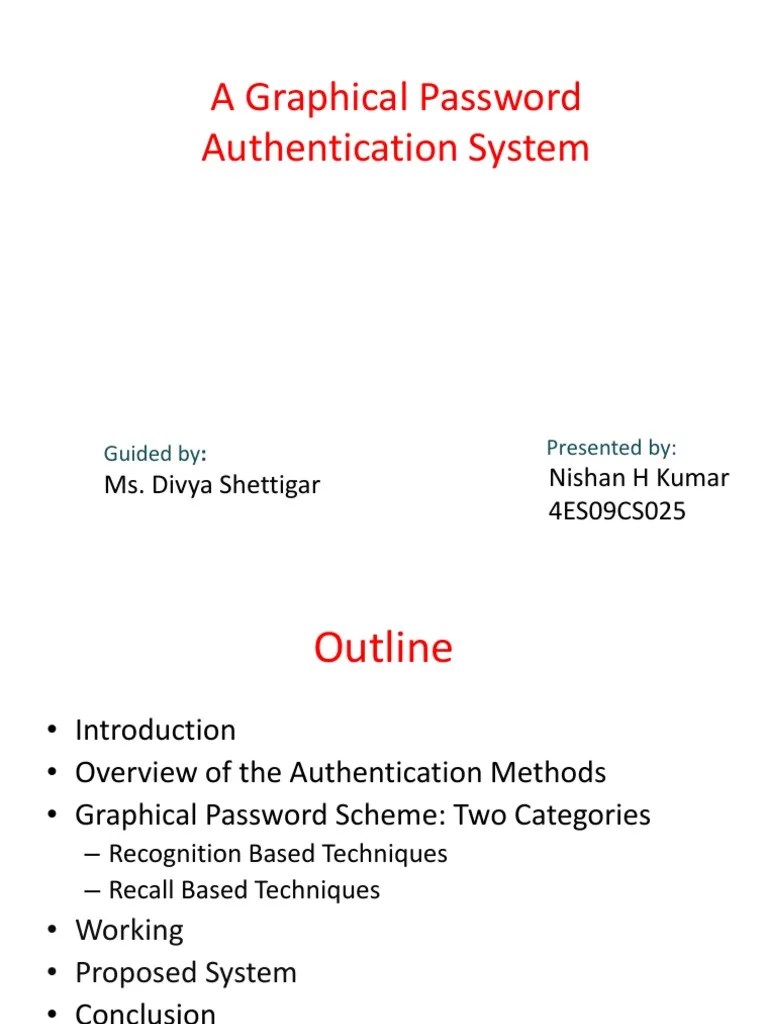 Graphical Password Authentication System | PDF | Password | User ...