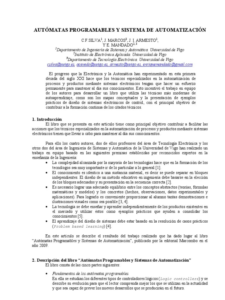 Automatas Programables Y Sistemas De Automatización | PDF | Scada | Ingeniería De Sistemas