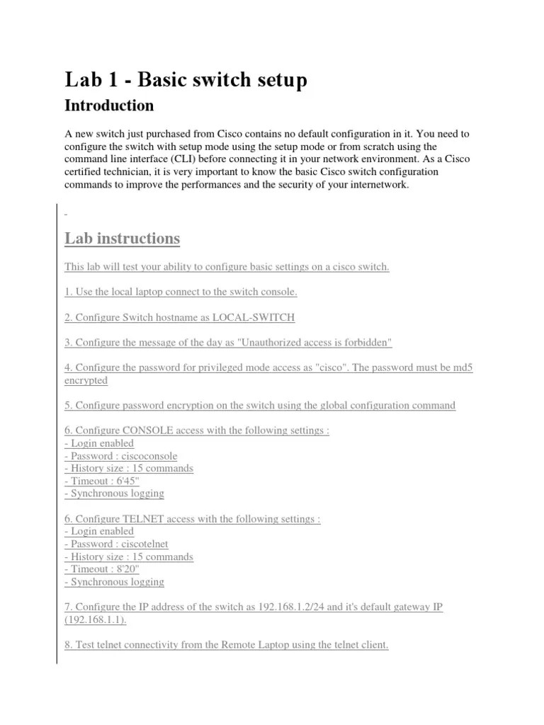 Configuring Port Security Modes On Cisco Switch Interfaces To Restrict Unauthorized Device ...