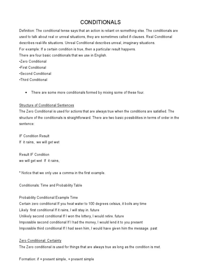 Conditionals | PDF | Morphology | Languages