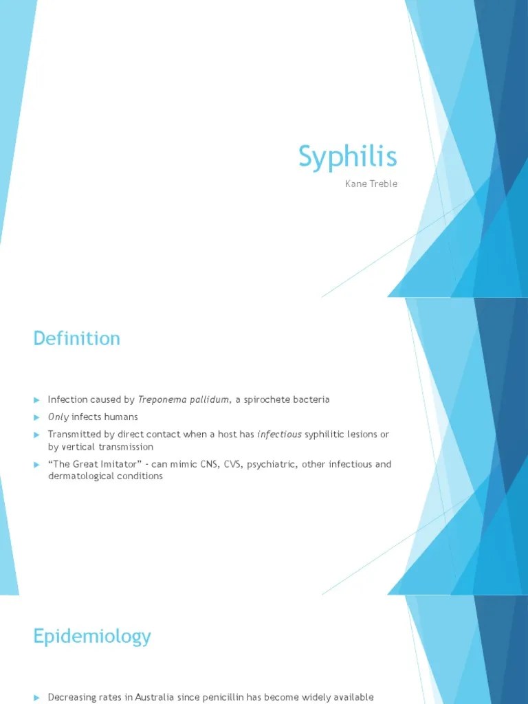 Syphilis Presentation | PDF | Infection | Medical Statistics