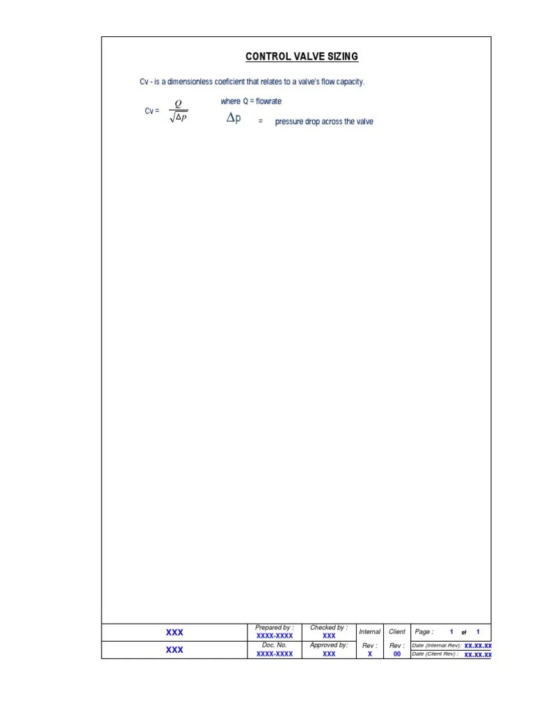 Control Valve Sizing | PDF | Fluid Dynamics | Flow Measurement