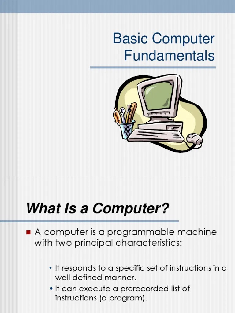 Basic Computer Fundamentals | PDF | Computer Data Storage | Central ...