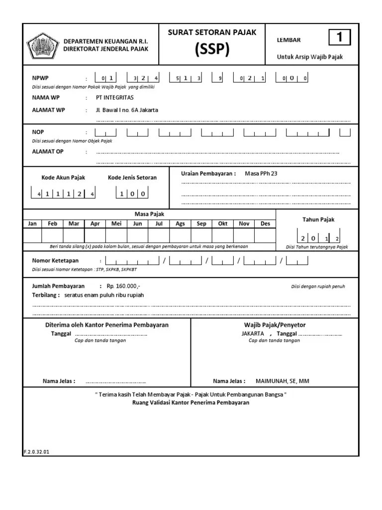 SSP PPH Pasal 23 | PDF