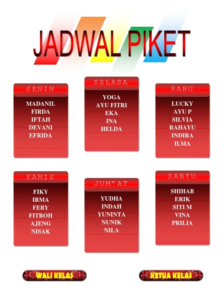 Cara Membuat Jadwal Piket Sederhana Dengan Ms Word 