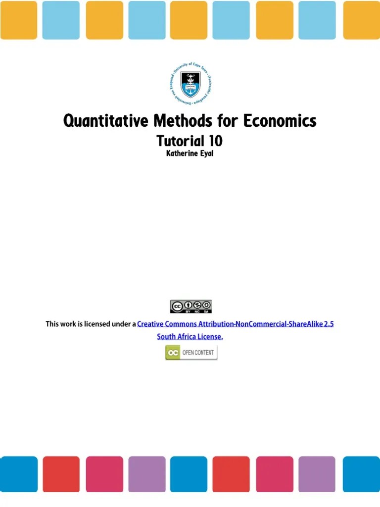 Introduction To Econometrics, Tutorial | PDF | Standard Error ...