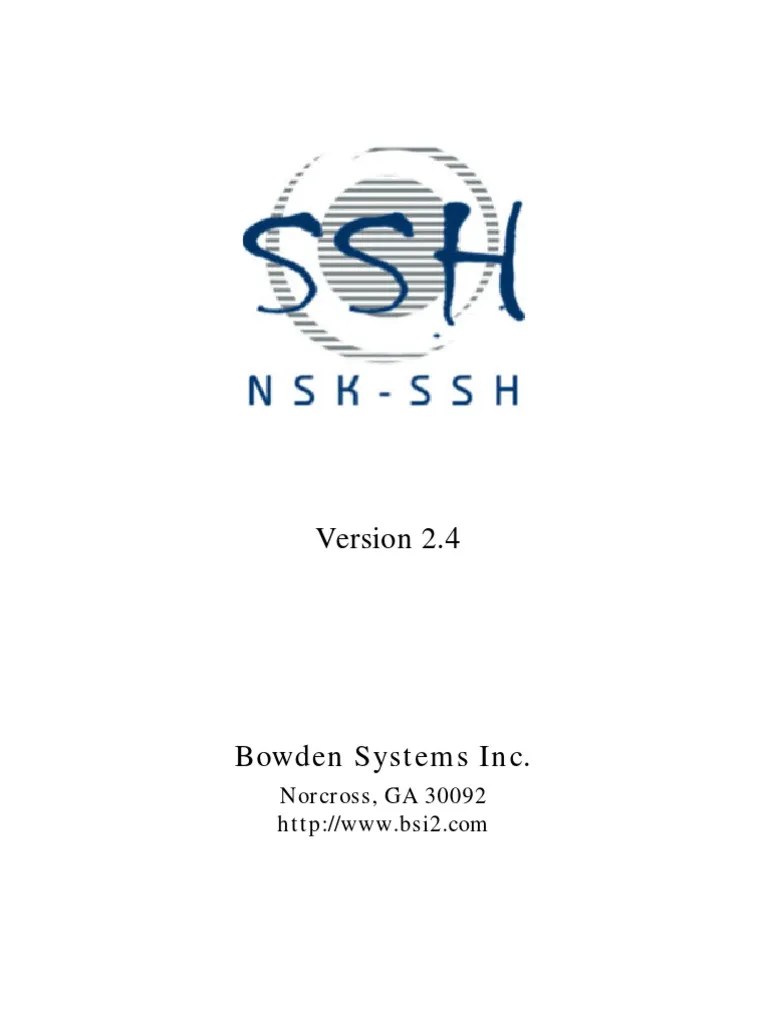SSH Install V24 | PDF | Secure Shell | Key (Cryptography)