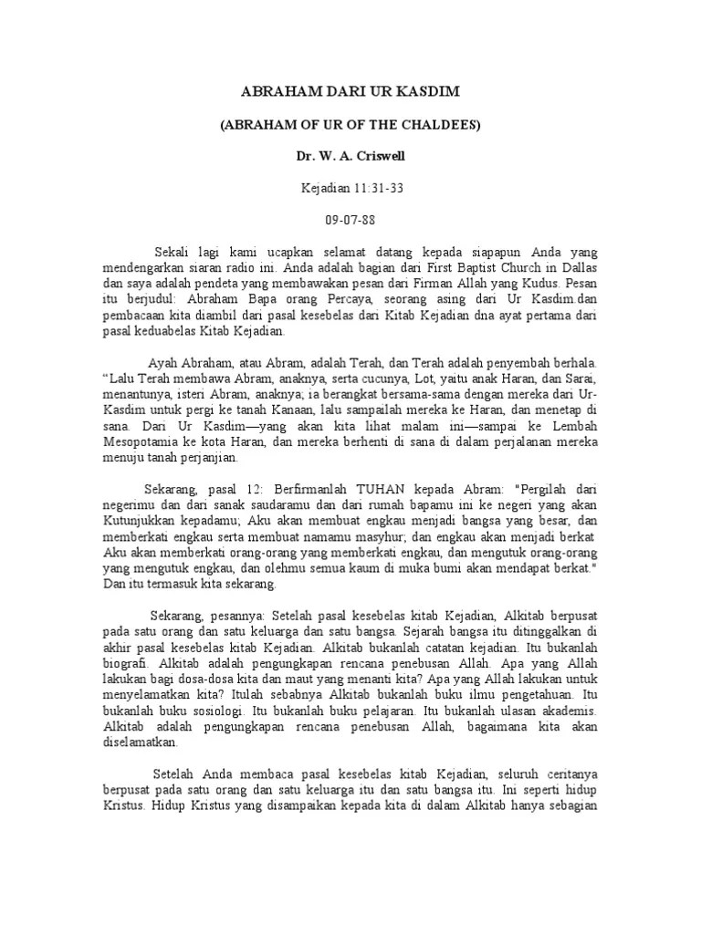 Abraham Dari Ur Kasdim | PDF