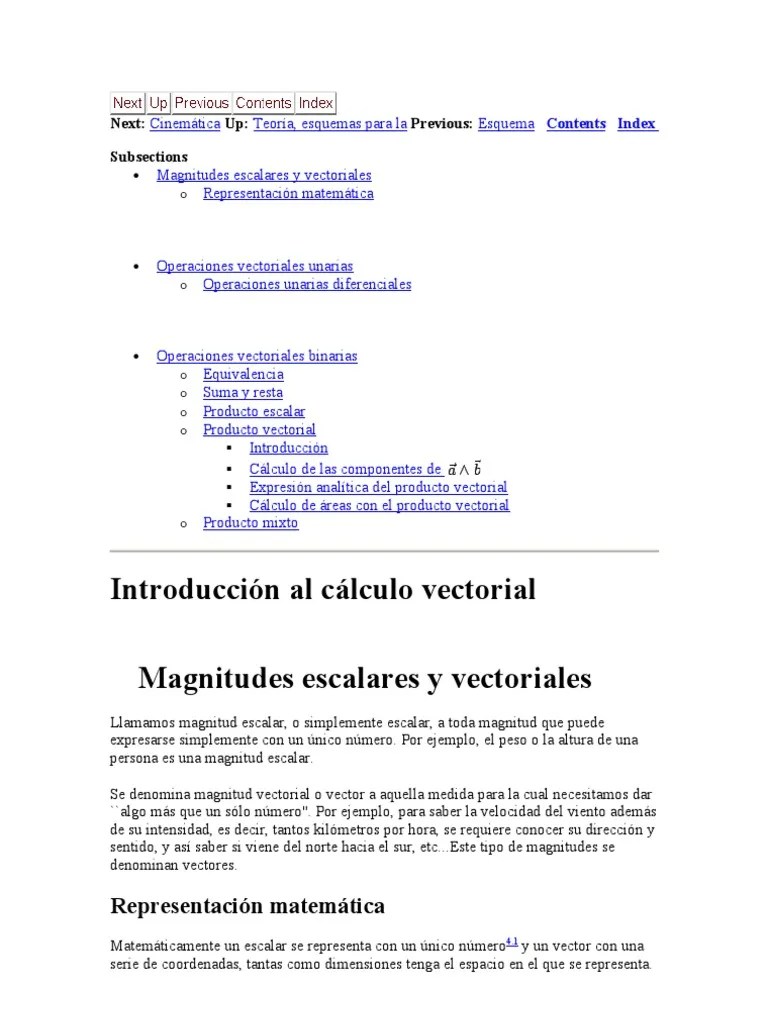 Calculo Vectorial | PDF | Vector Euclidiano | Espacio Vectorial