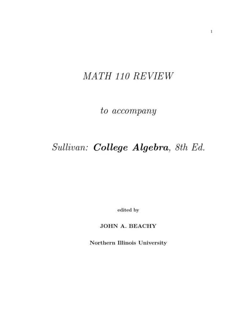 Review In College Algebra | PDF | Area | Exponentiation