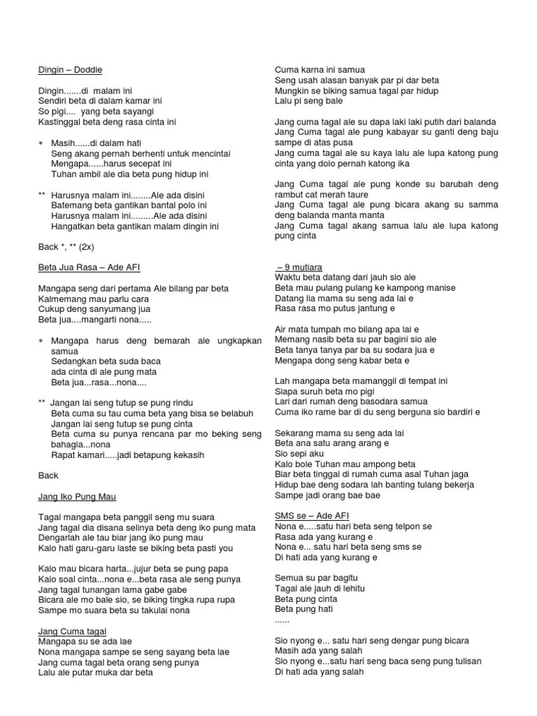 G dalam beta pung hati. Mama Marvey Kaya Chord Not Angka Lagu Ku