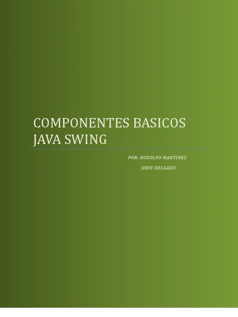Componentes Basicos Java Swing | PDF | Java (lenguaje De Programación ...