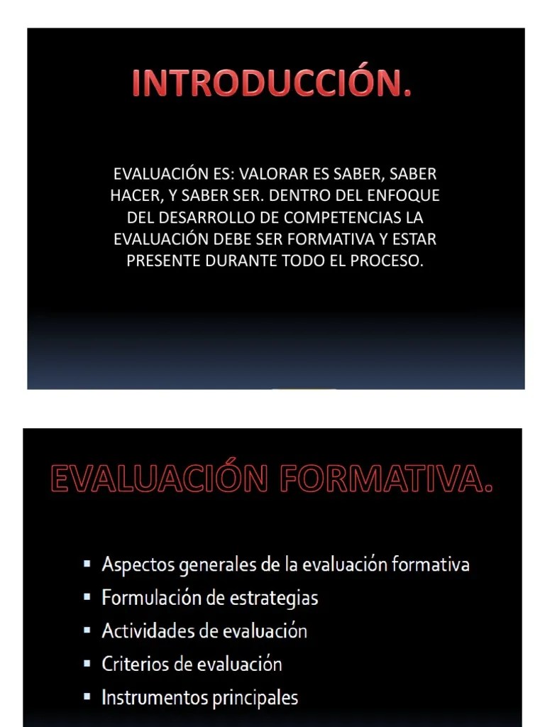 Evaluación Formativa | PDF