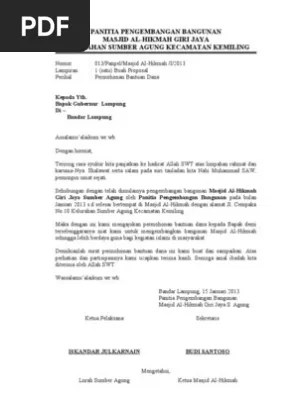Contoh Surat Wakaf Tanah Untuk Mushola Contoh Surat 