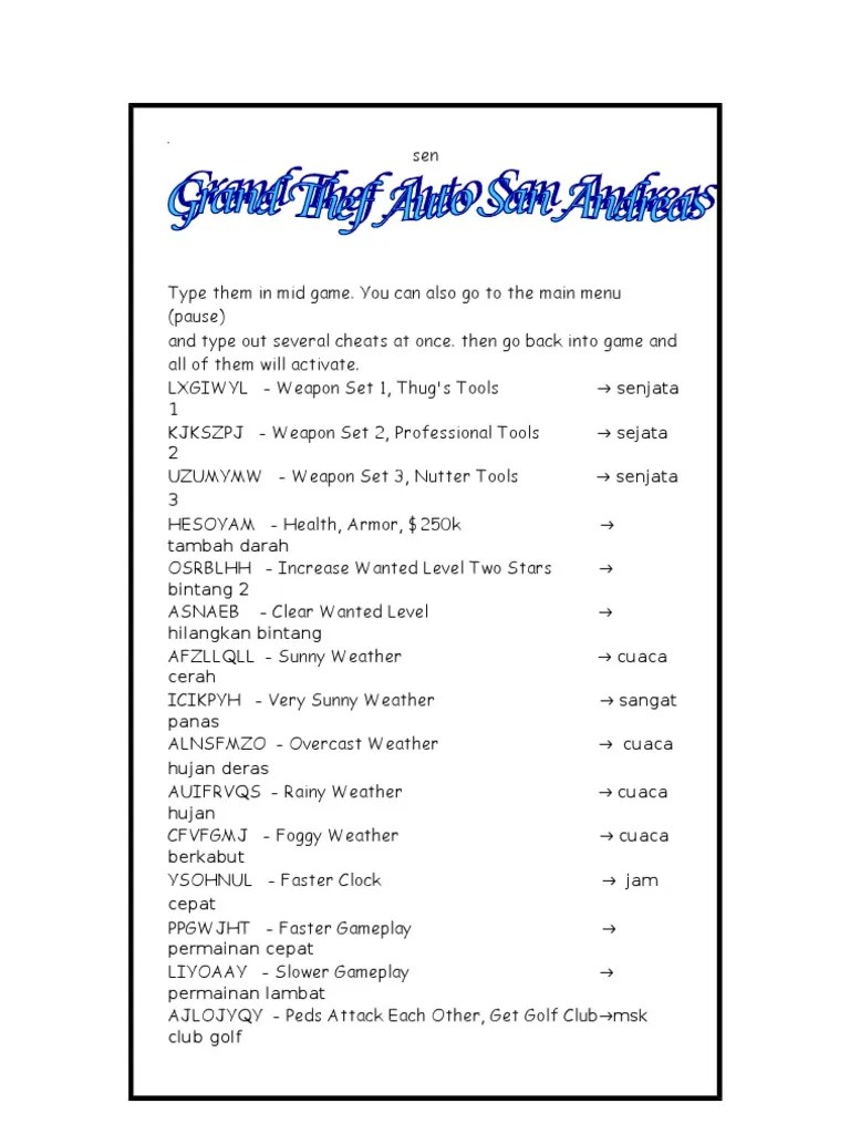 Password GTA San Andreas | PDF