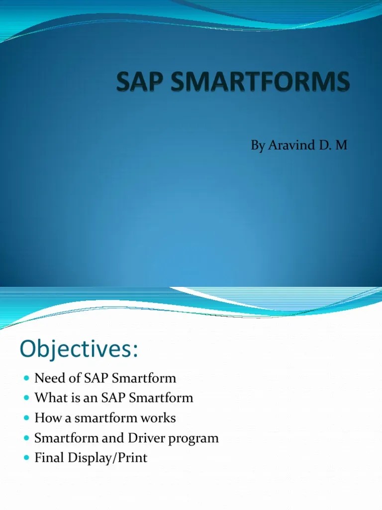 SMARTFORMS | PDF | Input/Output | Computer Architecture