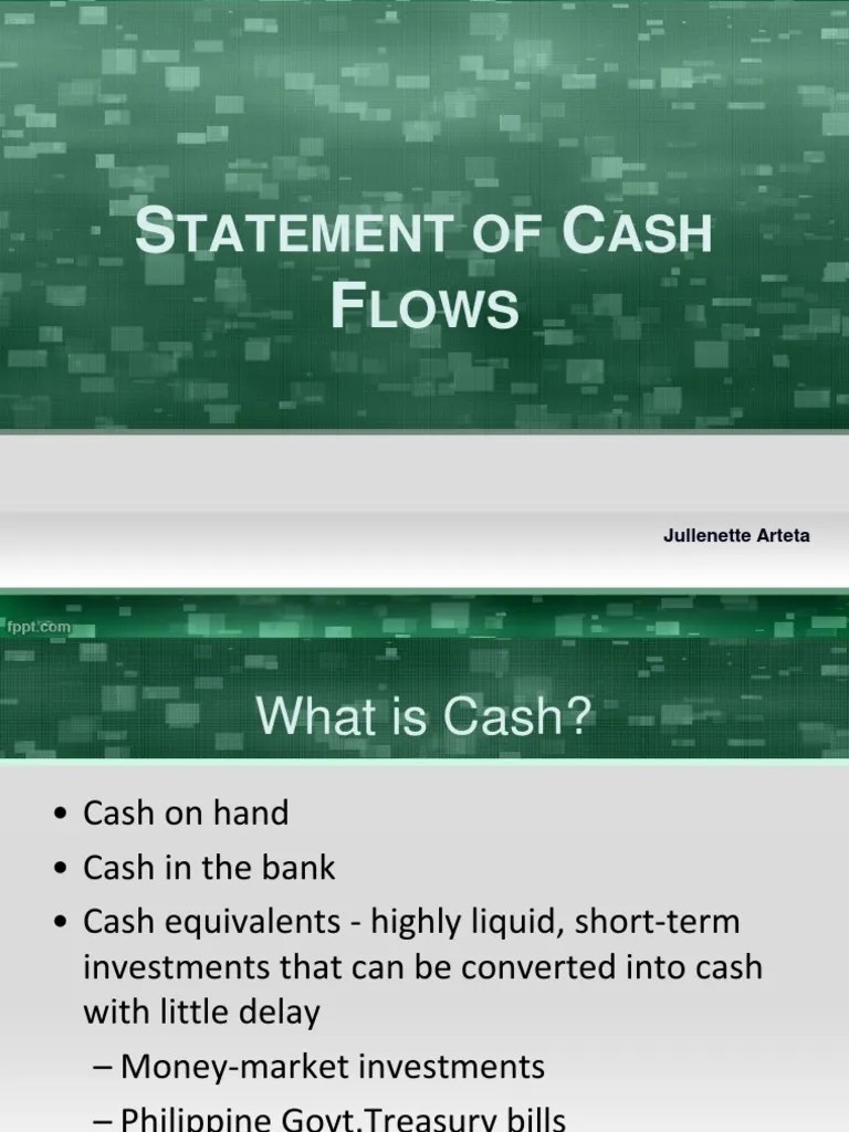 Statement Of Cash Flows | PDF | Cash Flow Statement | Debits And Credits