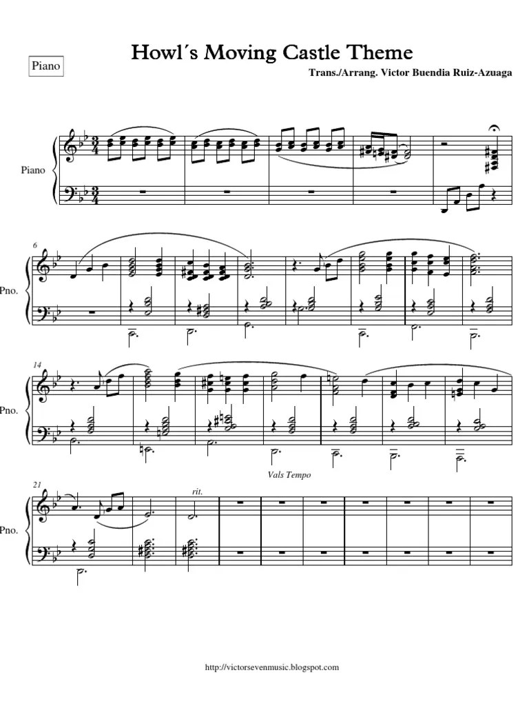 Howls Moving Castle - Piano | PDF | Loisirs