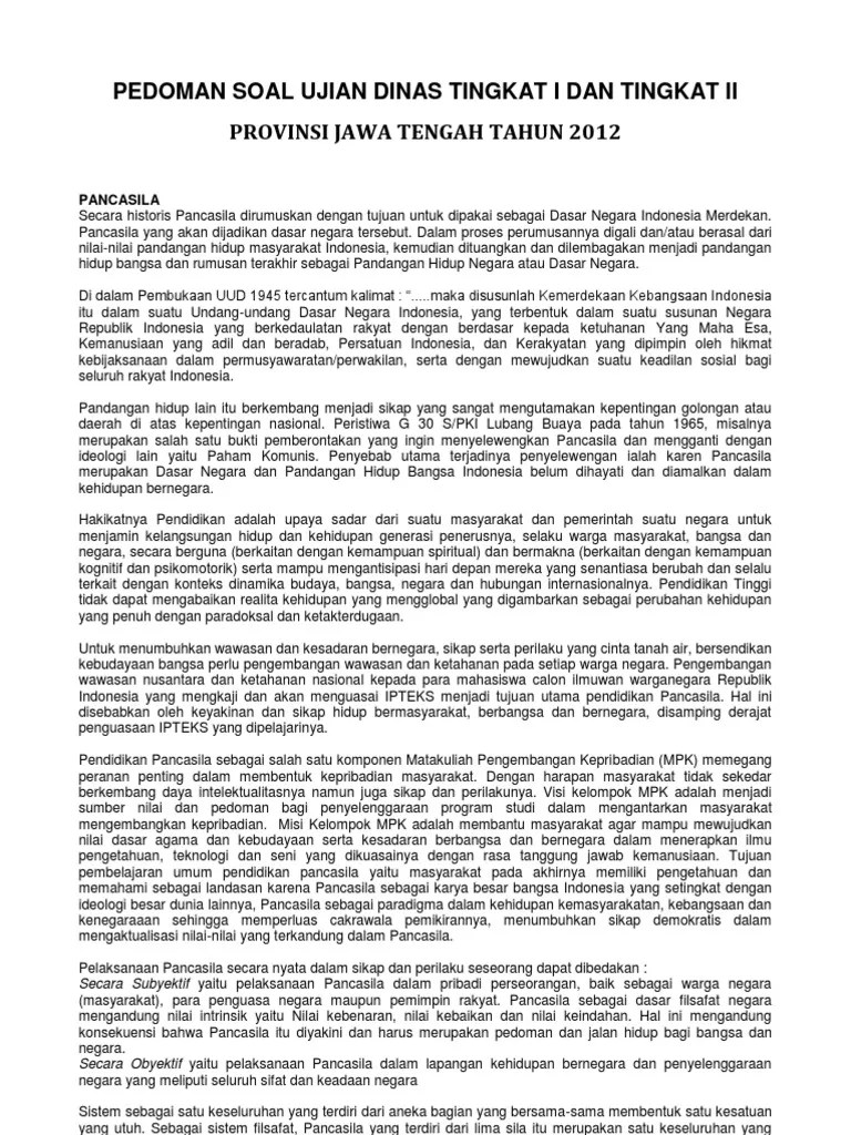 Admin blog dapatkan contoh 2019 juga mengumpulkan gambar gambar lainnya terkait contoh soal ujian dinas pns tingkat 2 dibawah ini. Pedoman Soal Ujian Dinas Tingkat I Dan Tingkat Ii