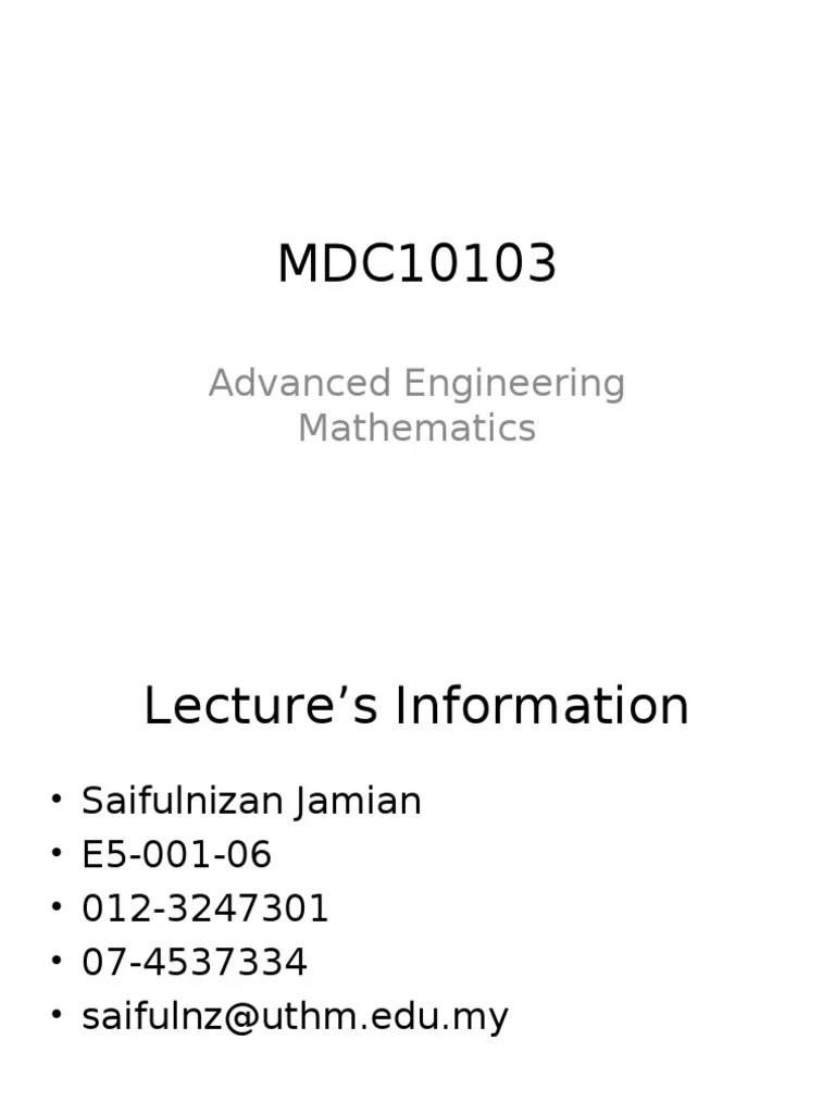 Chapter 6 - Ordinary Differential Equation | PDF | Differential Equations | Ordinary ...