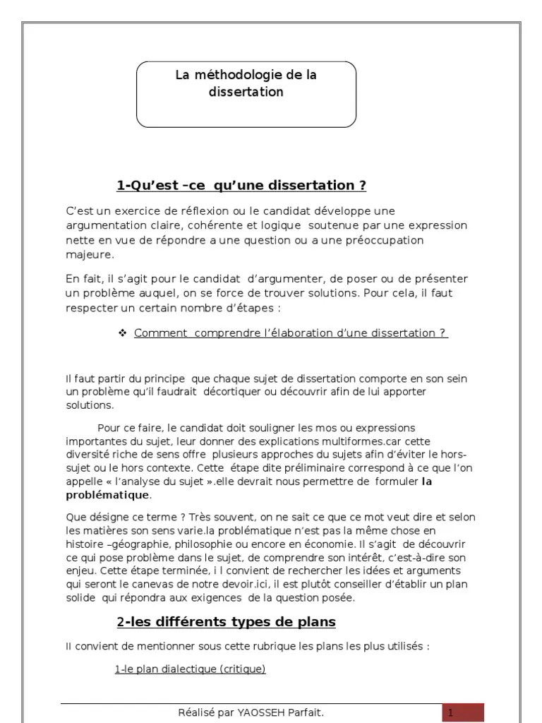 Methodologie De La Dissertation | PDF | Économie | Science