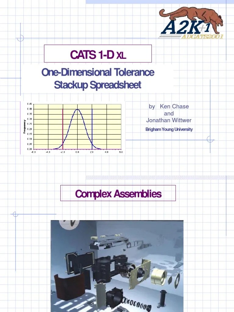 One-Dimensional Assembly Tolerance Stack-Up | PDF | Normal Distribution | Standard Deviation