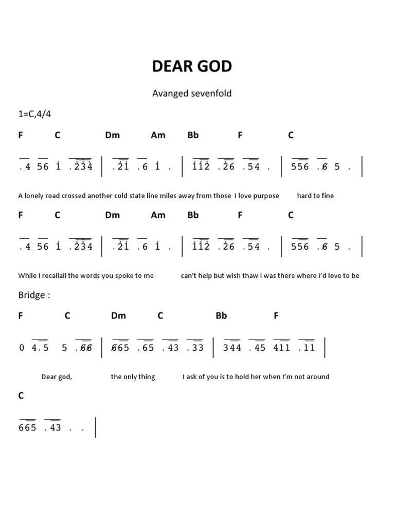 Not Angka Lagu Barat Mudah