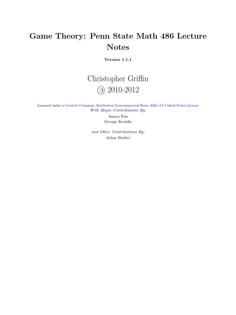 Game Theory: A Comprehensive Introduction To The Mathematical Concepts ...