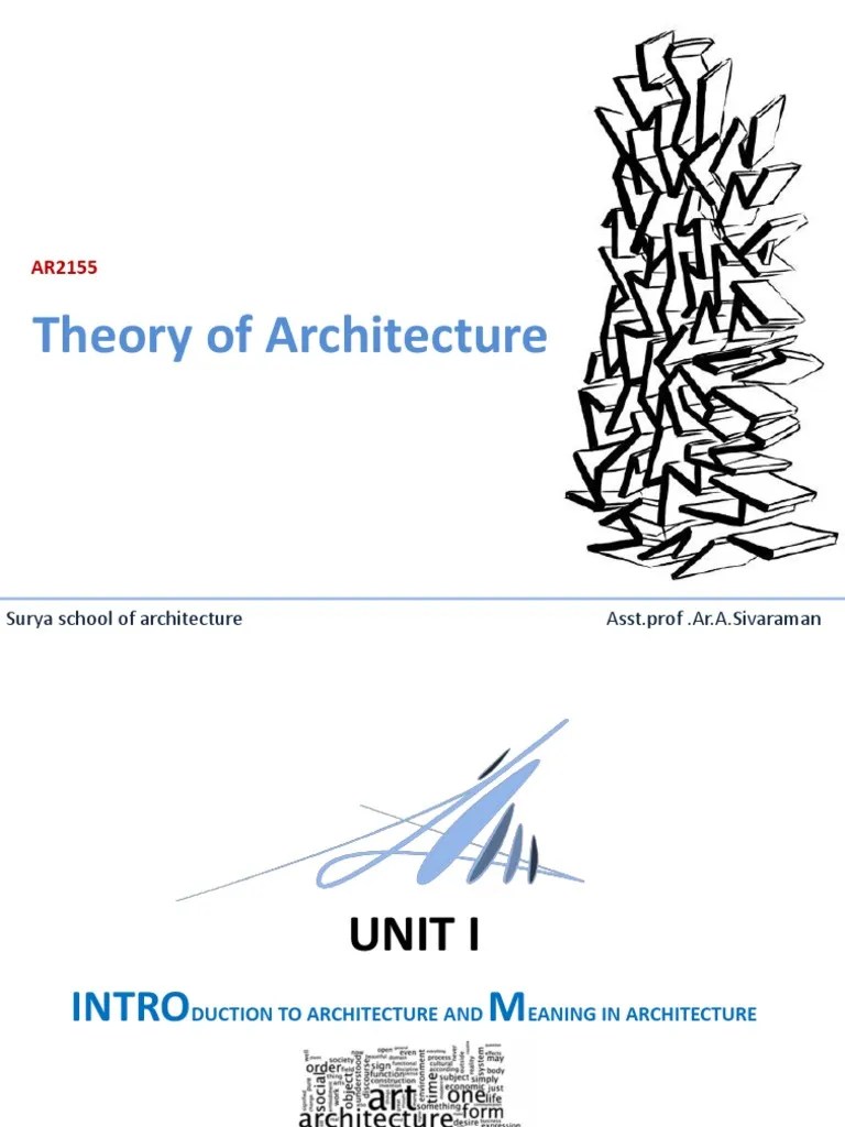 Unit-1 Theory Of Architecture | PDF | Aesthetics | Theory
